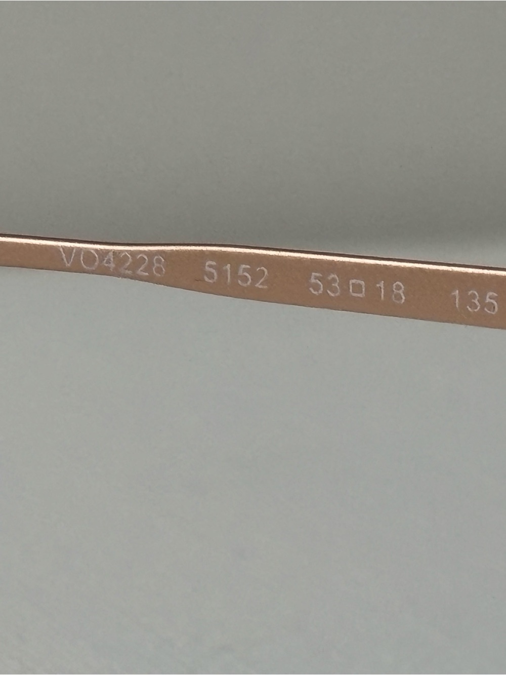 Vogue Rose Gold Geometric Metal Frame Glasses - Picture 5 of 5